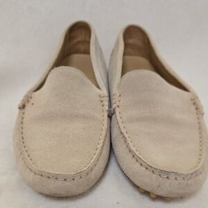 M. Gemi Beige Suede Driving Moccasins